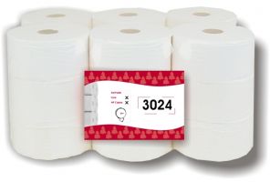 Pack de 18 hoyos de papel higiénico industrial pasta pura